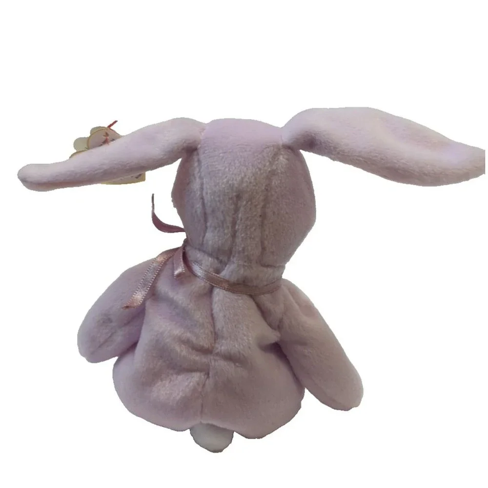 TY FLOPPITY BUNNY BEANIE BABIES RETIRED 1996 NO TAG Lavender Easter Spring